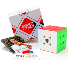 魔域威龙gts2m / GTS3M磁力版魔方WCA纪录版金字塔专业比赛速拧顺滑学生益智玩具 威龙GTS2荧光六色