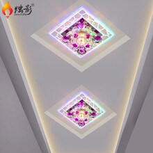 烛影 现代简约创意方形led水晶灯过道灯走廊灯筒灯玄关灯阳台射灯灯吸顶灯门厅灯现代调色灯饰 LED【5W】六档控光 明装无需开孔