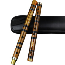 正音堂笛子乐器专业竹笛横笛初学成人苦乐器精制入门演奏级儿童女 苦竹单接F调金色字