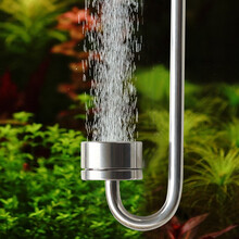 二氧化碳钢瓶细化器co2细化器不锈钢水草缸外置扩散器雾化器 不锈钢细化器小号25CM长