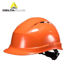 代尔塔 通风款石英4型 含透气窗工地安全帽 安全头盔防砸吸汗 102009 橙色 通风款