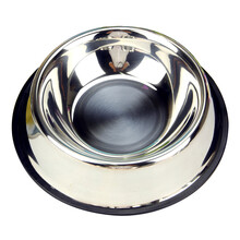 锈钢狗碗 宠物碗狗食盆 猫碗猫盆猫食盆宠物用品猫狗通用 本色6号适合70斤