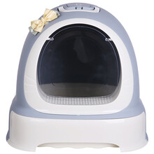 美卡猫砂盆全封闭大号宠物猫厕所用品 亚银灰 52cm*42cm*40cm