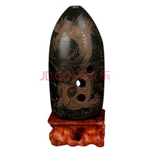 奇宝居 十孔笔筒埙 初学自学入门陶埙 可水洗黑陶演奏埙 乐器 埙九孔民族乐器 凤舞 G调