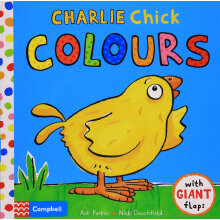 儿童启蒙认识纸板翻翻书英文原版 Charlie Chick: Colours进口原版 英文