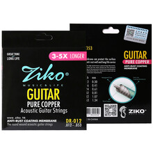 ZIKO民谣吉他琴弦木吉他套弦镀银抗氧化涂层超软010/011/012一套可选 DR-012（镀膜系列）