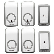 CACAZI卡佳斯W-899 二拖四门铃无线门铃家用老人呼叫器铃 远距离无线遥控门铃 防水