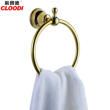 科鲁迪cloodi毛巾环 金色欧式古典毛巾架 浴室仿古毛巾架 浴巾架置物架