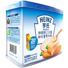 亨氏（Heinz） 婴儿米粉 超金健儿优辅食米糊宝宝营养辅食儿童 辅食初期-36个月适用 钙铁锌三文鱼225g