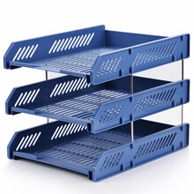 广博(GuangBo)加厚三层文件盘/资料架/文件架/办公用品 颜色随机 单个装WJK9226