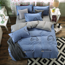 温韵纺 单双人被罩单品学生宿舍被套单件 简约-聆听心声 150x200cm