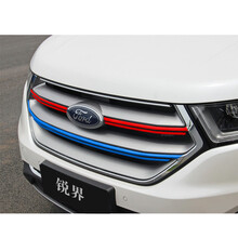 润华年  福特福克斯车贴拉花锐界蒙迪欧改装福睿斯装饰贴纸翼虎中网改色膜 锐界 红色+浅蓝