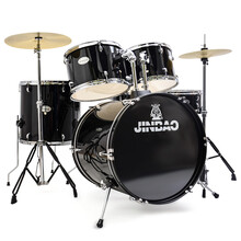 津宝 架子鼓成人初学练习架子鼓爵士鼓5鼓2镲 JBP-0976 套鼓带 亮黑色