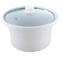 炖锅蒸锅隔水炖炖汤煮汤煲汤熬汤隔水炖盅 燕窝炖盅 洋参炖盅 虫草炖盅紫砂陶瓷炖盅炖盅 6升白色炖盅