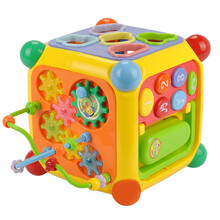 谷雨 智立方 宝宝玩具多面体 积木 电子琴 玩具电话 填充积木