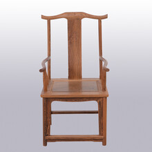 博古恒韵红木家具非洲鸡翅木（学名：非洲崖豆木）实木四出头靠背椅书桌椅茶椅 明清古典原木官帽椅 