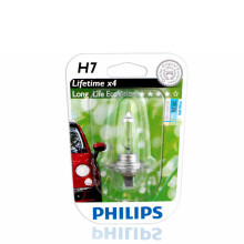 飞利浦（PHILIPS）汽车前大灯灯泡 远近光灯泡 12V55W 卤素大灯 4倍寿命恒劲光 H7 毕加索 近光灯