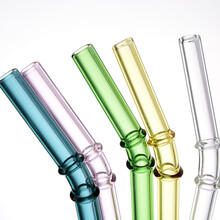 竹节吸管 耐热玻璃吸管 懒人吸管 孕妇专用吸管 汁豆浆牛奶吸管 淡雅粉