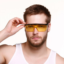 成楷科技 护目镜 劳保防护眼镜户外实验室工业防冲击防风沙眼罩 夜视增亮护目镜