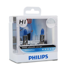 飞利浦（PHILIPS)汽车远近光灯泡前大灯 前雾灯升级卤素灯泡 蓝钻之光 5000K H4 55/60W