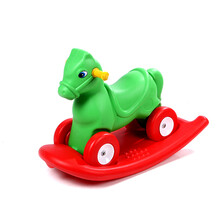 loveforever咪狗车摇马 动物摇摇马 儿童摇马塑料 咪狗带轮动感摇摇车 绿色双用马
