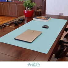 美澳雅兰 可定制 彩色 防水办公桌垫 办公桌写字台书桌垫 鼠标键盘垫 学生课桌操作台垫皮 天蓝色 定制尺寸 请联系客服