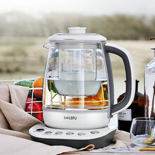 百乐富（BAILEFU） 百乐富全自动加厚玻璃养生壶燕窝炖盅隔水炖盅燕窝壶黑茶普洱煮茶器 米白色