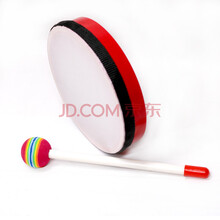 彩色手敲鼓 奥尔夫儿童打击乐器彩虹鼓科技仿兽皮鼓面奥尔夫天地（Orff world） 6寸15厘米HD6-1-1