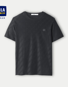 HLA海澜之家短袖T恤男24含莱赛尔圆领丝光花纹短袖男夏季