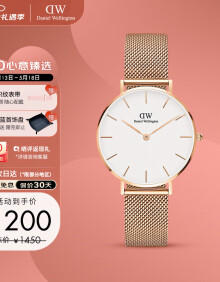 丹尼尔惠灵顿（DanielWellington）DW手表女表 简约女士手表 时尚欧美表送女友520礼物DW00100163