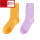 姜黄+浅紫(2 双装)>透气舒适高腰袜欧美组合