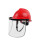 红色安全帽+支架+面屏