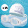 玉桂狗泳帽+白色防雾泳镜+鼻夹耳