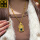 模特戴古法金项链约16.6克长55cm
