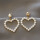 2#耳夹-银色珍珠心形