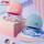 302粉绿泳镜+粉色舒适布帽