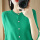 圆/领绿色-轻薄针织衫