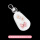 粉色蝴蝶雏菊花钥匙包-白色