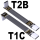 T1C-T2B 13P 无电阻