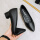 黑色尖头工作鞋跟高3.5厘米