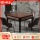 BST皮纹【深咖啡】绿色台面+餐桌1