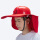 红色遮阳帽+红色风扇帽