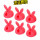 兔耳6个装【粉色】