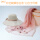 粉色蝴蝶郁金香+白色字母帽