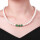 三颗绿玛瑙珍珠项链(45cm)