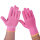 粉色黄边尼龙点珠手套60双耐磨防滑