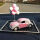 粉色小车粉白气球长垫