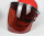 防刮擦-茶色+V型红色ABS安帽