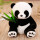 坐姿-竹叶熊猫