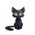 黑色猫咪抱枕25cm
